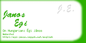 janos egi business card